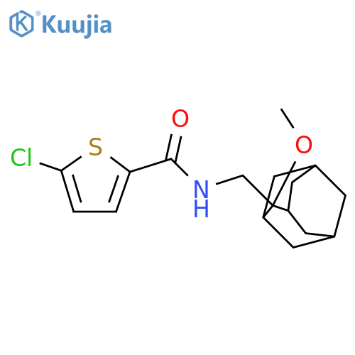 5-chloro-N-[(2-methoxy-2-adamantyl)methyl]thiophene-2-carboxamide structure