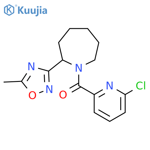 1-(6-Chloropyridine-2-carbonyl)-2-(5-methyl-1,2,4-oxadiazol-3-yl)azepane structure