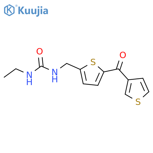 3-ethyl-1-{[5-(thiophene-3-carbonyl)thiophen-2-yl]methyl}urea structure