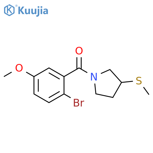 1-(2-bromo-5-methoxybenzoyl)-3-(methylsulfanyl)pyrrolidine structure