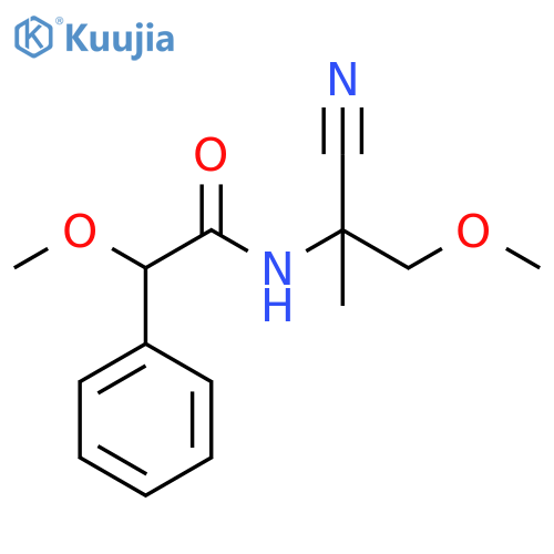 Benzeneacetamide, N-(1-cyano-2-methoxy-1-methylethyl)-α-methoxy- structure
