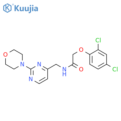 2-(2,4-dichlorophenoxy)-N-{[2-(morpholin-4-yl)pyrimidin-4-yl]methyl}acetamide structure