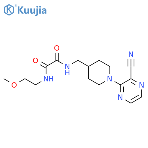 N'-{[1-(3-cyanopyrazin-2-yl)piperidin-4-yl]methyl}-N-(2-methoxyethyl)ethanediamide structure