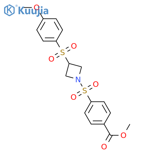 methyl 4-{[3-(4-methoxybenzenesulfonyl)azetidin-1-yl]sulfonyl}benzoate structure