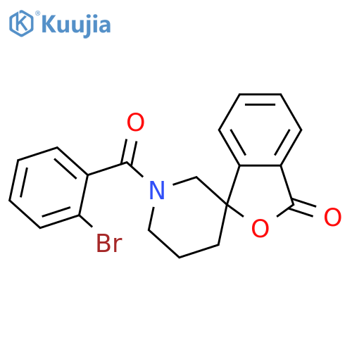 1'-(2-bromobenzoyl)-3H-spiro[2-benzofuran-1,3'-piperidine]-3-one structure