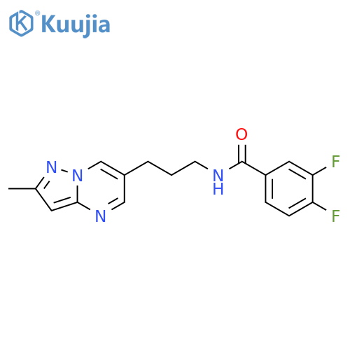 3,4-Difluoro-N-[3-(2-methylpyrazolo[1,5-a]pyrimidin-6-yl)propyl]benzamide structure