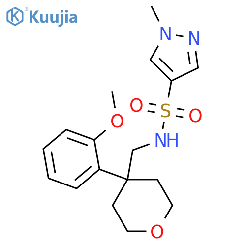 N-{[4-(2-methoxyphenyl)oxan-4-yl]methyl}-1-methyl-1H-pyrazole-4-sulfonamide structure