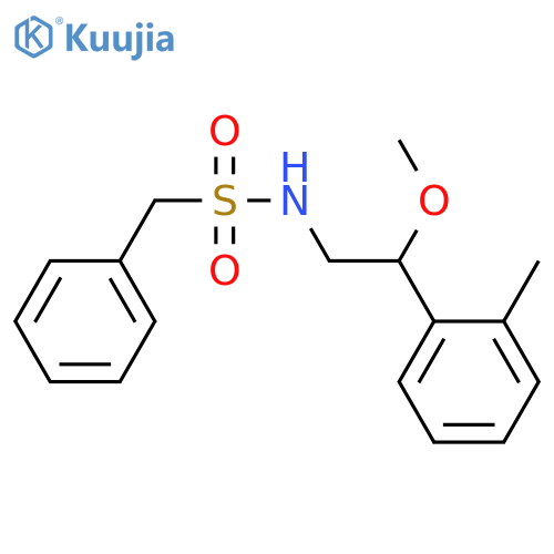 N-[2-methoxy-2-(2-methylphenyl)ethyl]-1-phenylmethanesulfonamide structure