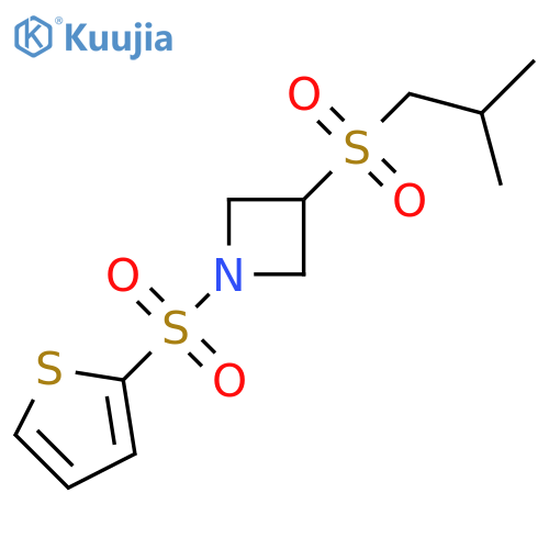 3-(2-methylpropanesulfonyl)-1-(thiophene-2-sulfonyl)azetidine structure