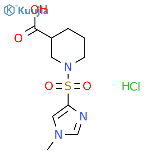 1-(1-Methyl-1H-imidazol-4-yl)sulfonylpiperidine-3-carboxylic Acid Hydrochloride structure