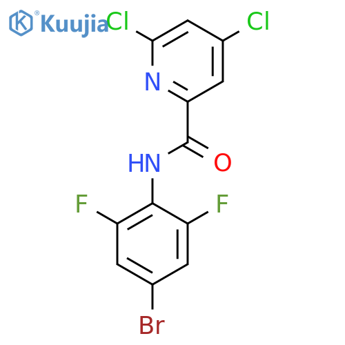 N-(4-bromo-2,6-difluorophenyl)-4,6-dichloropyridine-2-carboxamide structure