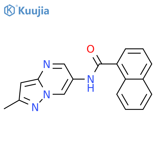 N-{2-methylpyrazolo[1,5-a]pyrimidin-6-yl}naphthalene-1-carboxamide structure