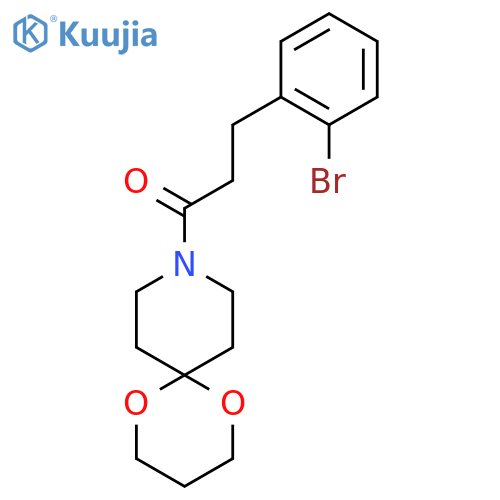 3-(2-bromophenyl)-1-{1,5-dioxa-9-azaspiro5.5undecan-9-yl}propan-1-one structure