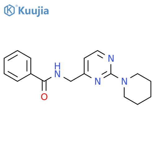 N-{[2-(piperidin-1-yl)pyrimidin-4-yl]methyl}benzamide structure