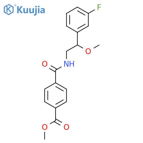 Methyl 4-((2-(3-fluorophenyl)-2-methoxyethyl)carbamoyl)benzoate structure