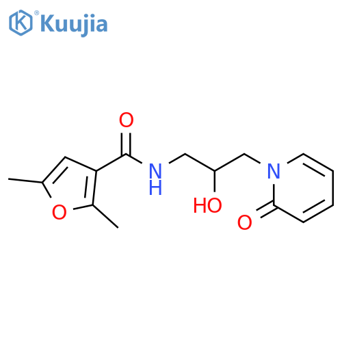 N-[2-Hydroxy-3-(2-oxo-1(2H)-pyridinyl)propyl]-2,5-dimethyl-3-furancarboxamide structure