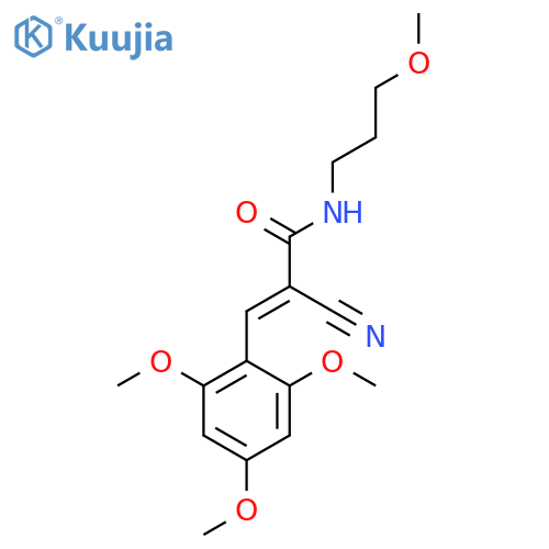 2-cyano-N-(3-methoxypropyl)-3-(2,4,6-trimethoxyphenyl)prop-2-enamide structure