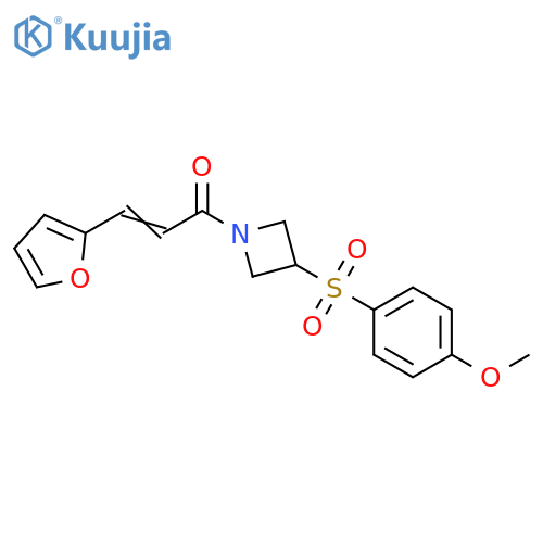 (2E)-3-(furan-2-yl)-1-[3-(4-methoxybenzenesulfonyl)azetidin-1-yl]prop-2-en-1-one structure