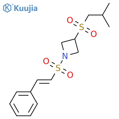 3-(2-methylpropanesulfonyl)-1-[(E)-2-phenylethenesulfonyl]azetidine structure
