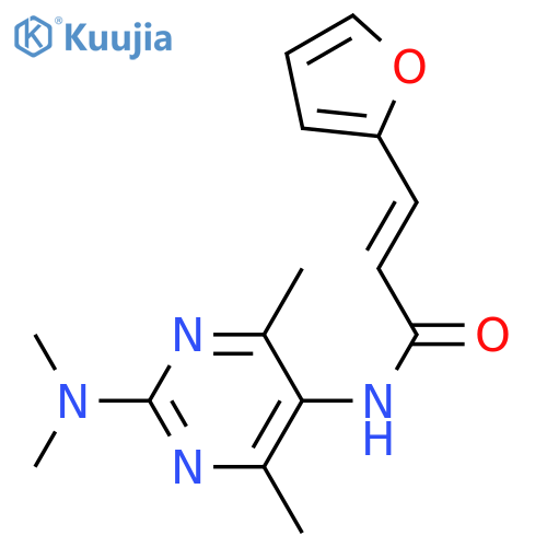 (2E)-N-2-(dimethylamino)-4,6-dimethylpyrimidin-5-yl-3-(furan-2-yl)prop-2-enamide structure