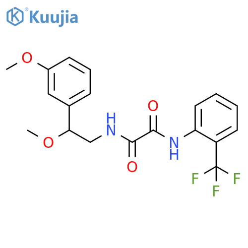 N1-[2-Methoxy-2-(3-methoxyphenyl)ethyl]-N2-[2-(trifluoromethyl)phenyl]ethanediamide structure