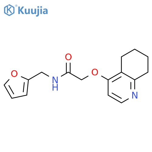 N-[(furan-2-yl)methyl]-2-(5,6,7,8-tetrahydroquinolin-4-yloxy)acetamide structure