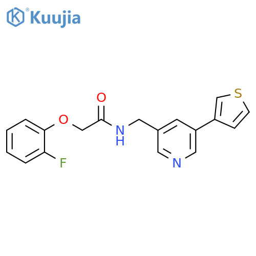 2-(2-Fluorophenoxy)-N-[[5-(3-thienyl)-3-pyridinyl]methyl]acetamide structure