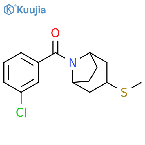 8-(3-chlorobenzoyl)-3-(methylsulfanyl)-8-azabicyclo[3.2.1]octane structure