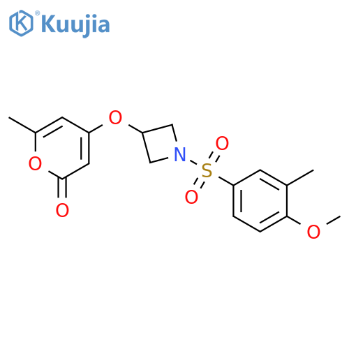 4-[[1-[(4-Methoxy-3-methylphenyl)sulfonyl]-3-azetidinyl]oxy]-6-methyl-2H-pyran-2-one structure