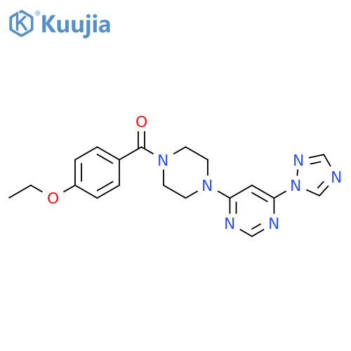 (4-Ethoxyphenyl)[4-[6-(1H-1,2,4-triazol-1-yl)-4-pyrimidinyl]-1-piperazinyl]methanone structure