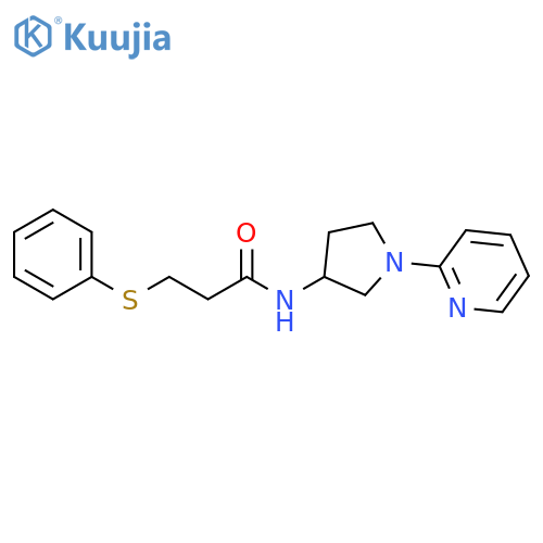 3-(Phenylthio)-N-[1-(2-pyridinyl)-3-pyrrolidinyl]propanamide structure