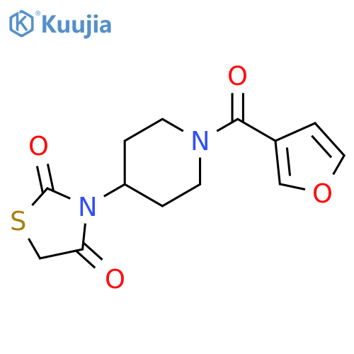 3-[1-(furan-3-carbonyl)piperidin-4-yl]-1,3-thiazolidine-2,4-dione structure