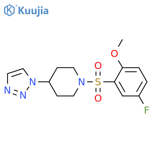 1-(5-fluoro-2-methoxyphenyl)sulfonyl-4-(triazol-1-yl)piperidine structure