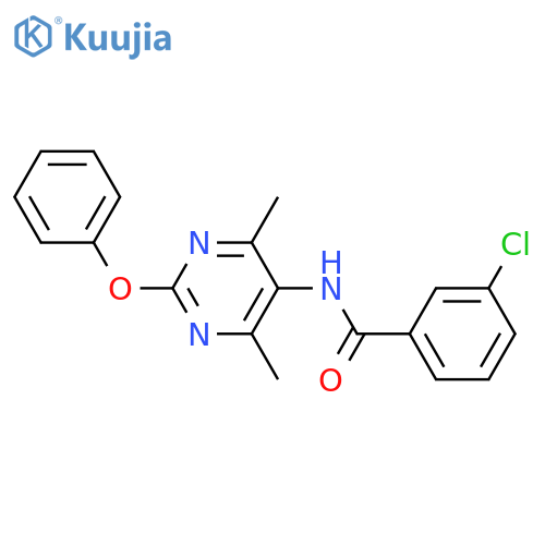3-chloro-N-(4,6-dimethyl-2-phenoxypyrimidin-5-yl)benzamide structure