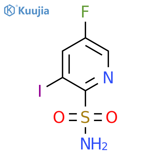 5-Fluoro-3-iodopyridine-2-sulfonamide structure