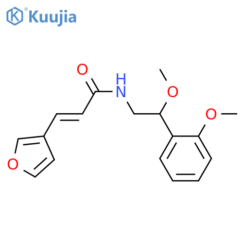 (E)-3-(furan-3-yl)-N-[2-methoxy-2-(2-methoxyphenyl)ethyl]prop-2-enamide structure