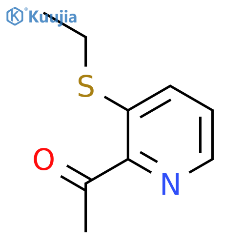 1-[3-(Ethylthio)-2-pyridyl]ethanone structure