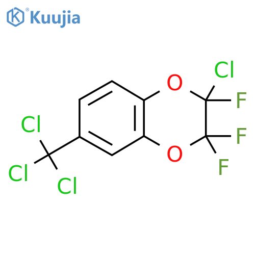 2-Chloro-2,3,3-trifluoro-2,3-dihydro-6-(trichloromethyl)-1,4-benzodioxine structure