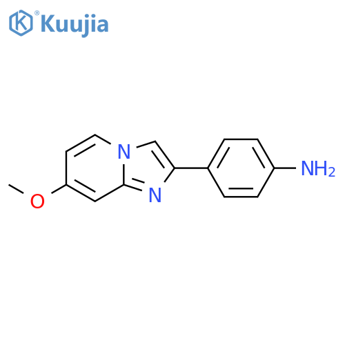 4-{7-Methoxyimidazo[1,2-a]pyridin-2-yl}aniline structure