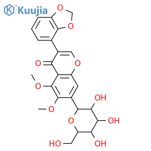 7-C-Glucosyl-2',3',5,6-tetrahydroxyisoflavone; 2',3'-Methylene, 5,6-di-Me ether structure