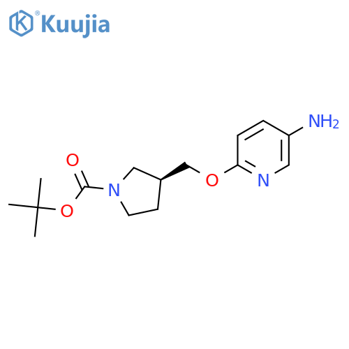 (S)-Tert-Butyl 3-(((5-aminopyridin-2-yl)oxy)methyl)pyrrolidine-1-carboxylate structure
