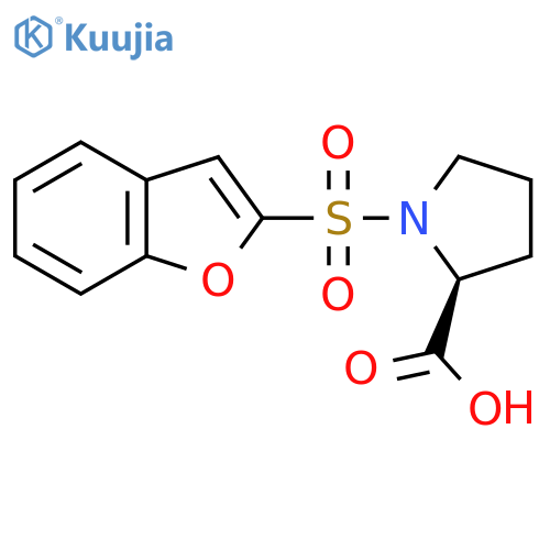 (S)-1-(Benzofuran-2-ylsulfonyl)pyrrolidine-2-carboxylic acid structure