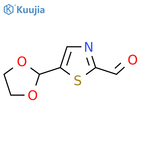 5-(1,3-Dioxolan-2-yl)-1,3-thiazole-2-carbaldehyde structure