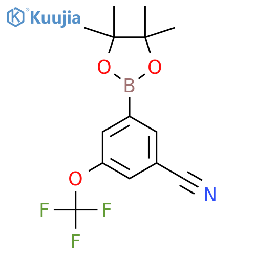 3-Cyano-5-(trifluoromethoxy)phenylboronic acid, pinacol ester structure