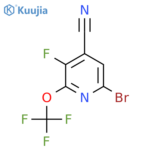 6-Bromo-4-cyano-3-fluoro-2-(trifluoromethoxy)pyridine structure
