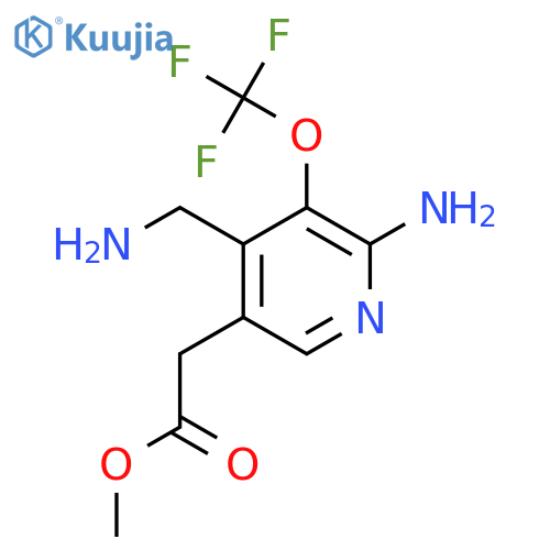 Methyl 2-amino-4-(aminomethyl)-3-(trifluoromethoxy)pyridine-5-acetate structure
