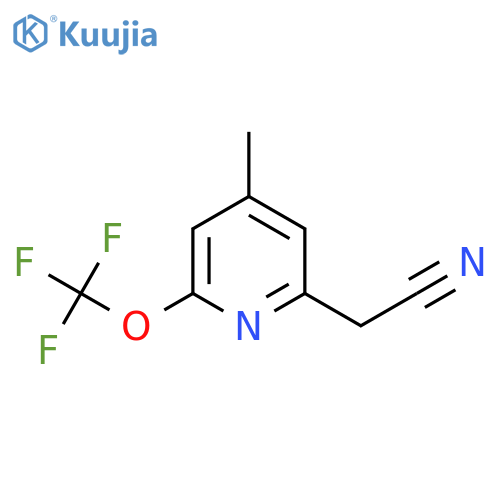 4-Methyl-2-(trifluoromethoxy)pyridine-6-acetonitrile structure