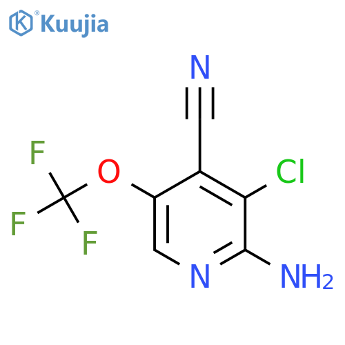 2-Amino-3-chloro-4-cyano-5-(trifluoromethoxy)pyridine structure