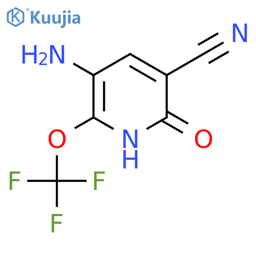 3-Amino-5-cyano-6-hydroxy-2-(trifluoromethoxy)pyridine structure