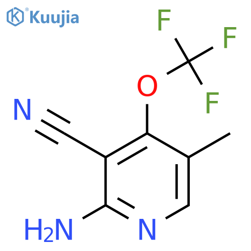 2-Amino-3-cyano-5-methyl-4-(trifluoromethoxy)pyridine structure